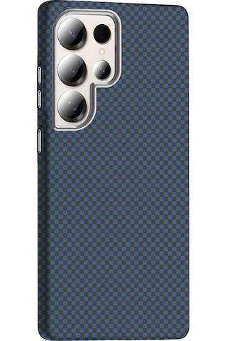 Goocamp Galaxy Uyumlu S25 Ultra Kılıf M-safe Şarj Özellikli Karbon Fiber Görünümlü Gros Kap Desert Titanyum