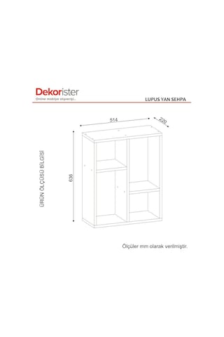 Dekorister Lupus Yan Sehpa Beyaz