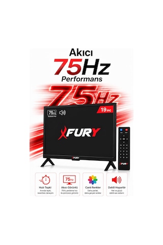 Fury 19" Sesli Uzaktan Kumandalı 75hz 5ms Hdmı Vga Geniş Ekran Monitör