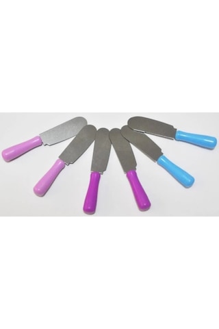 Mini 6'lı Tereyağı Bıçağı Renkli Royaleks-bh-1254 Açık Ceviz