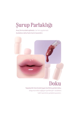 Pigmentli, Parlak Bitişli Dolgunlaştırıcı Lip Gloss Clıo Volumate Gloss 208 Rose Breeze
