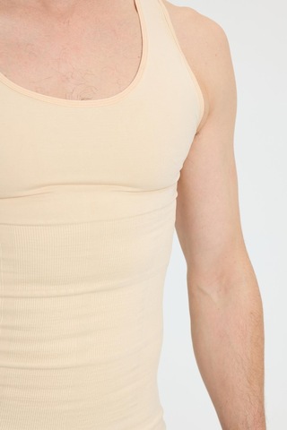 Tudors Erkek Süper Slim Fit Extra Dar Kesim Lastikli Ten Rengi Atlet Korse-41852 Ten Rengi