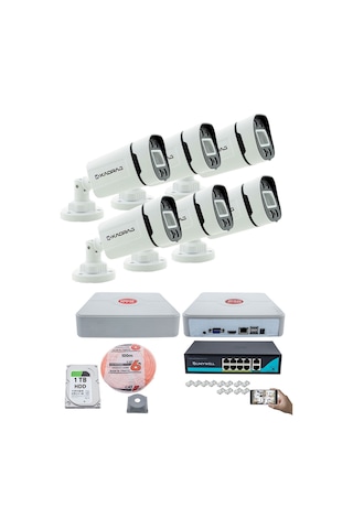 6'lı Güvenlik Ip Kamera Seti - 4mp Dış Mekan Kdj-6s-4w-p-ıp-v0