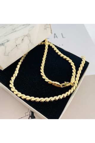Ezme Kolye Ezme Burgu Kadın Kolye Kararmaz Xuping 14 Ayar Gold 50cm Gold