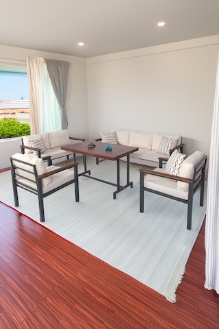 Neokas Metal Balkon Seti, Bahçe Takımı, Kafe Koltuğu, Bekleme Alanı Koltuğu, Oturma Grubu 1 + 1 + 2 + 3 + M Antrasit
