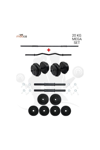 23 Kg Z-Barlı MEGASET Halter Seti Ve Dambıl Seti Ağırlık Fitness Seti 23 Kg Z-Barlı MEGASET Halter Seti Ve Dambıl Seti Ağırlık Fitness Seti