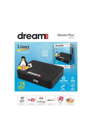 Dreamstar Master Plus Ip Hd Liunx Uydu Alıcısı Çanaksız ve Çanak Antenli