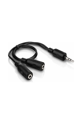 Philips Swa2151w/10 3.5mm Kulaklık Çoklayıcı Y Splitter Adaptör 1 Erkek - 2 Dişi Ses Dönüştürücü