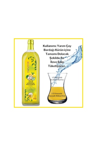 Hanzade Bitkisel Limon Sarımsak Maydanoz Kürü Cam 1 L