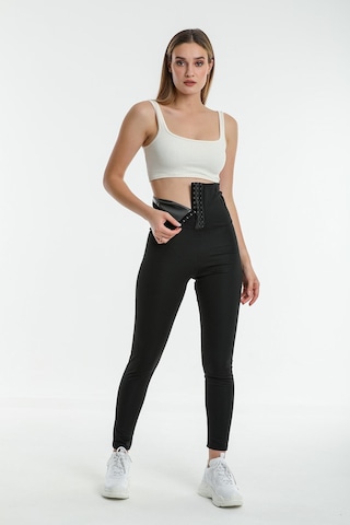 Fit Women Agraflı Termal Tayt 4409 Siyaf