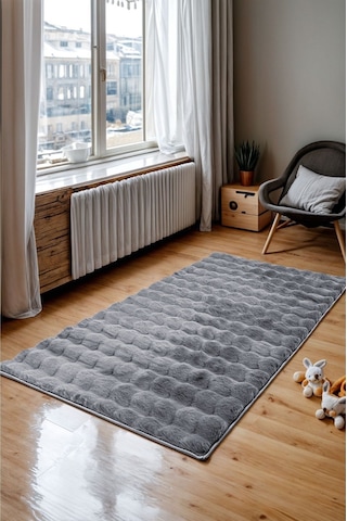 Meltem Tavşan Tüyü Post Peluş Ultra Yumuşak Makinede Yıkanabilir 80x150 Cm Gri