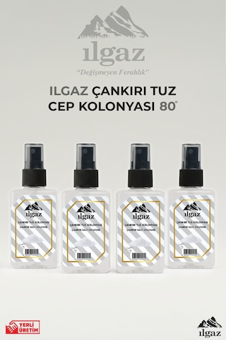 Çankırı Tuz Sprey Kolonya Cep Boy Elegance Series 4'lü Eko Paket - 4x50 Ml