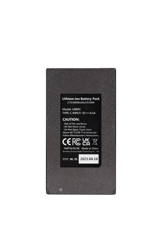 Gardepro 8000mah Şarj Edilebilir Lityum Pil Paketi Siyah