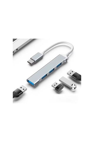 Type-c To Usb Hub 4 Port Çoklayıcı Apple Uyumlu MacBook Ile Çoğaltıcı Type C To Usb Converter Hub