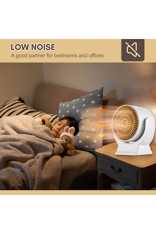 Ranyeek 800w Evcil Hızlı Isıtıcı Fanı - 3 Saniye Hızlı Isı, Dairesel Akış, Sabit Sıcaklık, Düşük Gürültü, Açı Ayarlanabilir, Avrupa Standartı 220v