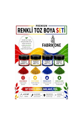 4'lü Set Premium Parafin Soya Wax Toz Mum Boyası Hobi Seti - 5 Cc Kırmızı, Sarı, Mavi, Yeşil Bkfab4ksrmy5g Karışık