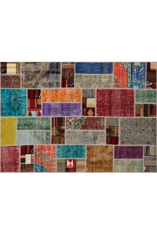 Klasik Modern Patchwork Eskitme Halı