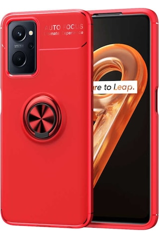 Oppo A96 4G Kılıf Zore Ravel Yüzüklü Silikon Kılıf