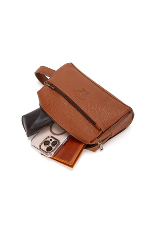 Newish Polo Erkek Vegan Deri Siyah Portföy Clutch Traş Kozmetik Bakım Ve Günlük El Çantası New381 Metalik