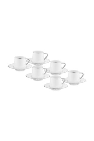 Jumbo Valetta Platin 12 Parça 6 Kişilik Fincan Takımı Platin
