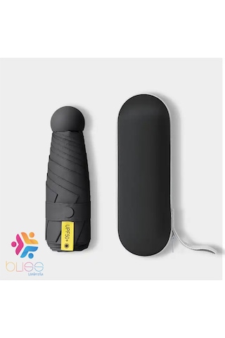 8 Telli Kapsül Şemsiye Siyah