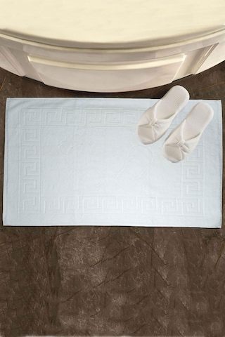 5 Li Otel Ayak Havlusu Bukle Ayak İzli 50x70 Cm Beyaz 16/2 Avs 250 Gr Beyaz