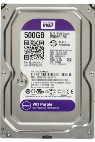 Wd Purple 500 Gb 3.5 Güvenlik Harddiski Wd Purple 500 Gb 3.5 Güvenlik Harddiski