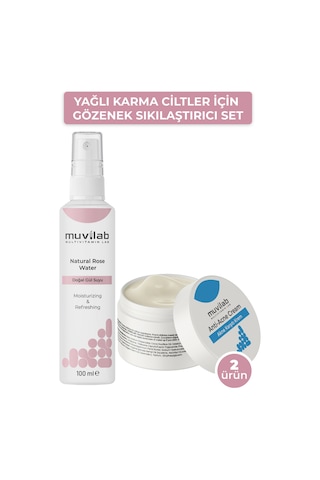 Yüz Nemlendirici Cilt Bakım Kremi Gözenek Sıkılaştırıcı Gül Suyu Tonik Karma Ciltler İçin Seti