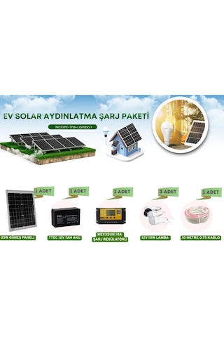 Hobi Bahçeleri İçin Güneş Enerjili Lamba Ve Şarj Seti