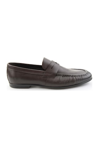 Kahve Hakiki Deri Erkek Loafer Ayakkabı E01648621803