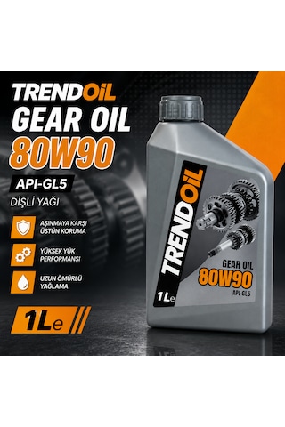 Trendoil 80w90 Motosiklet Şanzıman Yağı 1lt Scooter Gear Oil Apı Gl-5