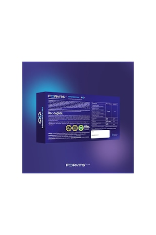 Forvits Lab Magnezyum+ 4 Farklı Magnezyum Formu, D3, B6, B12 Ve Çinko İçeren 30 Tablet Takviye Edici Gıda