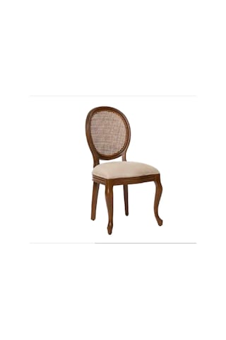 Bengimobilya Sandalye Zus018 Madalyon Hasır Model Kayın Torna Ayak Parlak Ce