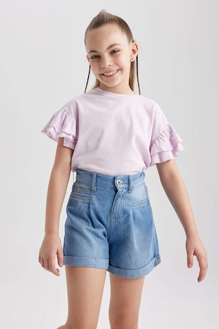 Defacto Kız Çocuk Regular Fit Kısa Kollu Tişört Z7789a623smpn425 Pembe