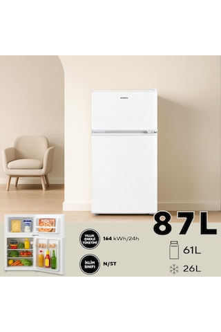 Kumtel HTMF-90EW 87 L Mini Buzdolabı Beyaz