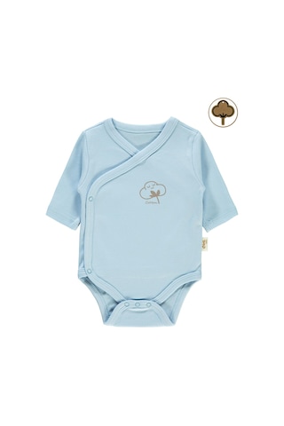 Civil Baby Bebek Organik Çıtçıtlı Badi 0-6 Ay Mavi 14330R009SS1 Mavi