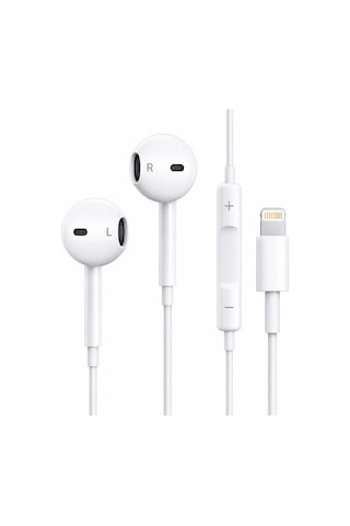 Lightning Mikrofonlu Kablolu Kulak İçi Kulaklık İphone 14 13 12 11 X Xr 8 7 Uyumlu Stereo Ses Çağrı Kontrollü