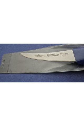 Fibrox Kaymaz Saplı Kıvrık Kasap Kemik Sıyırma Bıçağı 15 Cm Hulusi - Drita Bıçak 25mm X 150mm X 2.5mm 10354.15 Mavi Renk