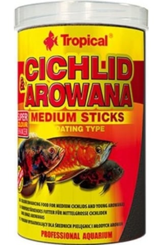 Tropical Cichlid Arowana Medium Sticks 100gr Kovadan Bölme Yem
