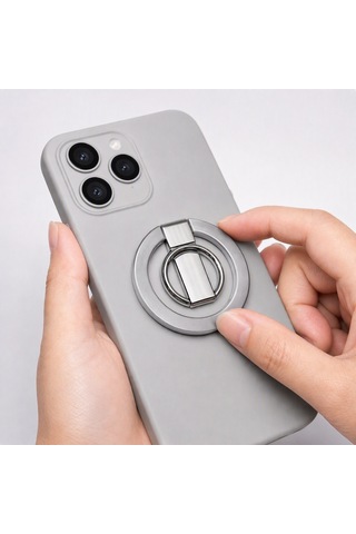 Zore Paris M1 Magnetik Ring Stand Telefon Tutucu Gümüş