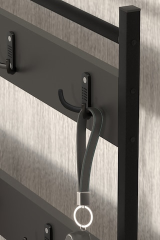 Bofigo 3 Raflı Metal Portmanto Elbise Askılığı Vestiyer Ayakkabılık Samanyolu Antrasit Antrasit