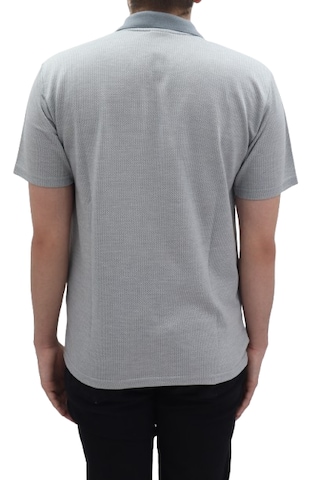 Santa Dmctekstil Erkek Aresta-001 Desenli Klasik Kesim Rahat Kalıp Tek Cepli Polo Yaka T-shirt Gri