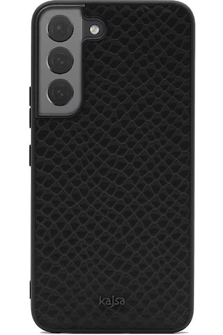 Kajsa Galaxy S22 Kılıf Kajsa Pearl Pattern Hakiki Deri Kapak ZORE-220057