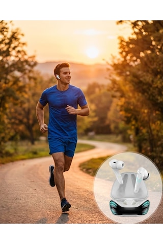 Muratech Bluetooth 5.1 Oyuncu Kulaklığı Gaming Kulaklık Apple iPhone Uyumlu  13 Apple iPhone Uyumlu  15 Samsung S21 Xiaomi Note Gürültü Engelleme