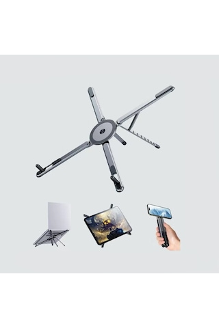 Jmary Ms-99 Ayarlanabilir Çok Fonksiyonlu Magnetik Apple Uyumlu MacBook Notebook Standı Siyah