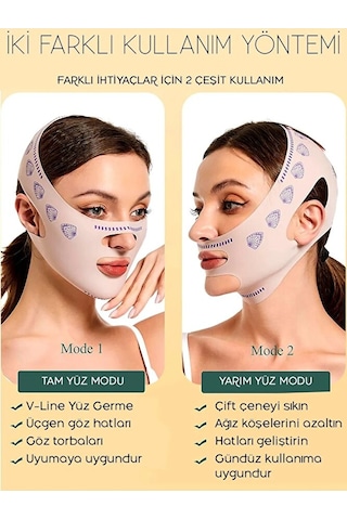 Fit Yüz, Çene, Boyun Şekillendirme Toparlayıcı Sıkılaştırıcı Band Gündüz Ve Gece Kullanım