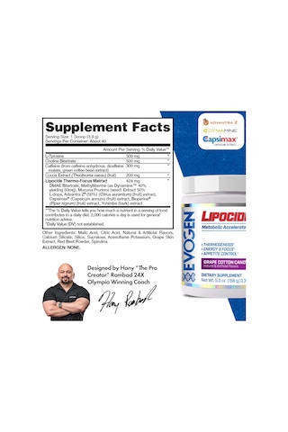 Evogen Lipodice İr Dmae + Yohimbıne Termojenik Appetite Control 156 G