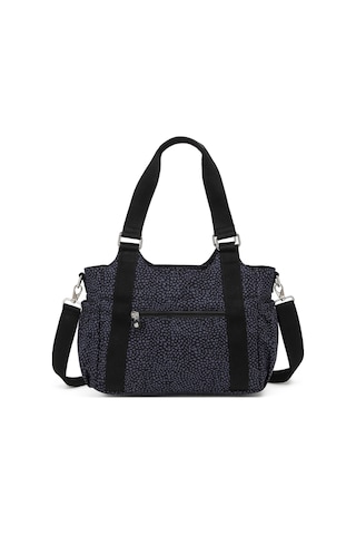 Smart Bags Günlük Orta Boy Su Geçirmez Krınkıl Kumaş Kadın Omuz Çantası Puantiye Siyah