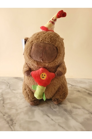 Peluş Kapibara 40 Cm Kahverengi