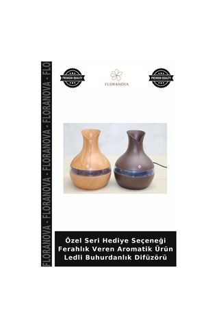 Özel Seri Hediye Seçeneği Ferahlık Veren Aromatik Ürün Ledli Buhurdanlık Difüzörü Çok Renkli